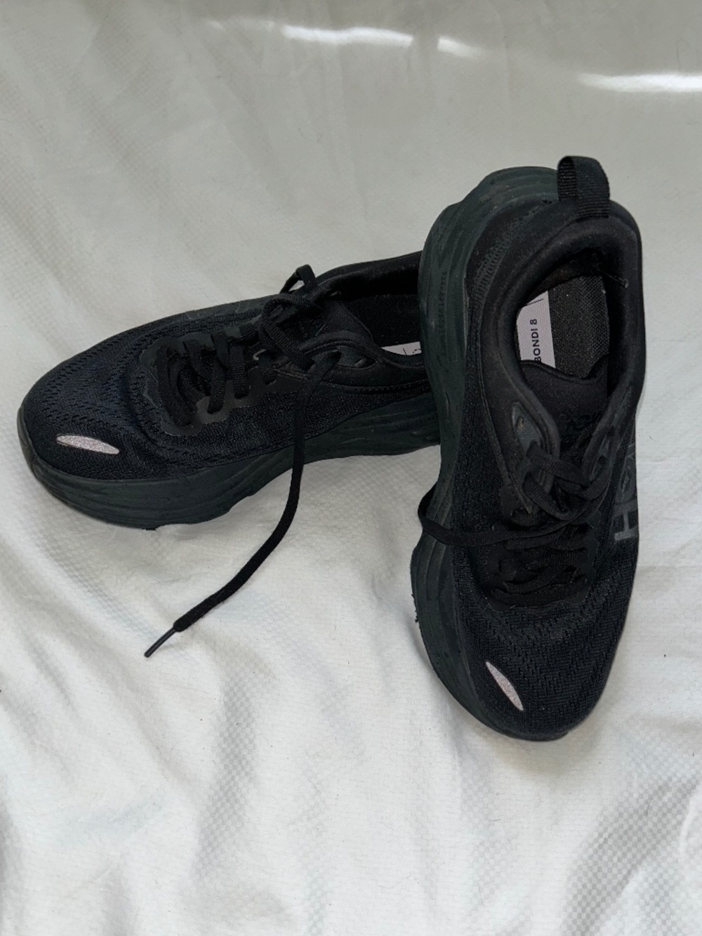 Hoka Bondi triple black Womens sneakers 8
